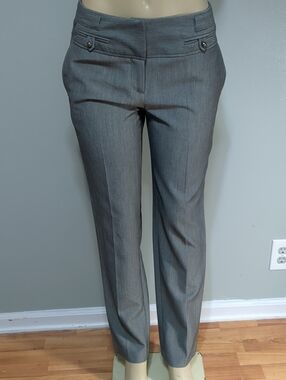 Work, Academia, And Club-Cato Gray Tailored Straight Leg Trouser Pants 8
